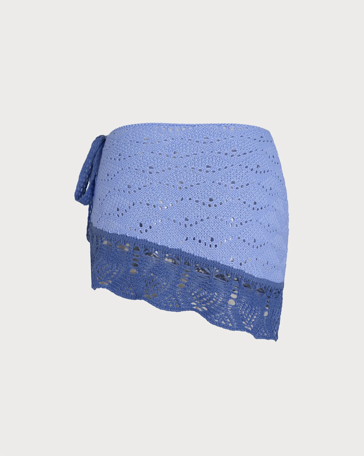 Blue Textured Contrasting Cover-up - Image 2