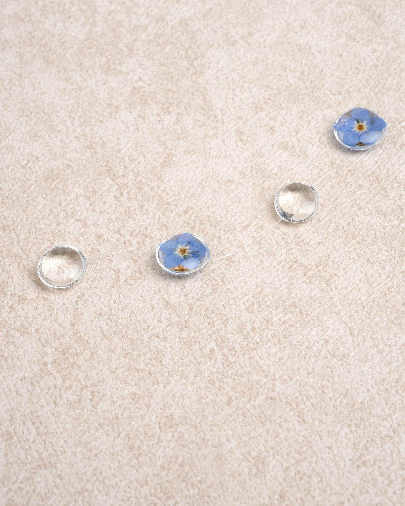 Blue Transparent Dewdrop Necklace - Image 2