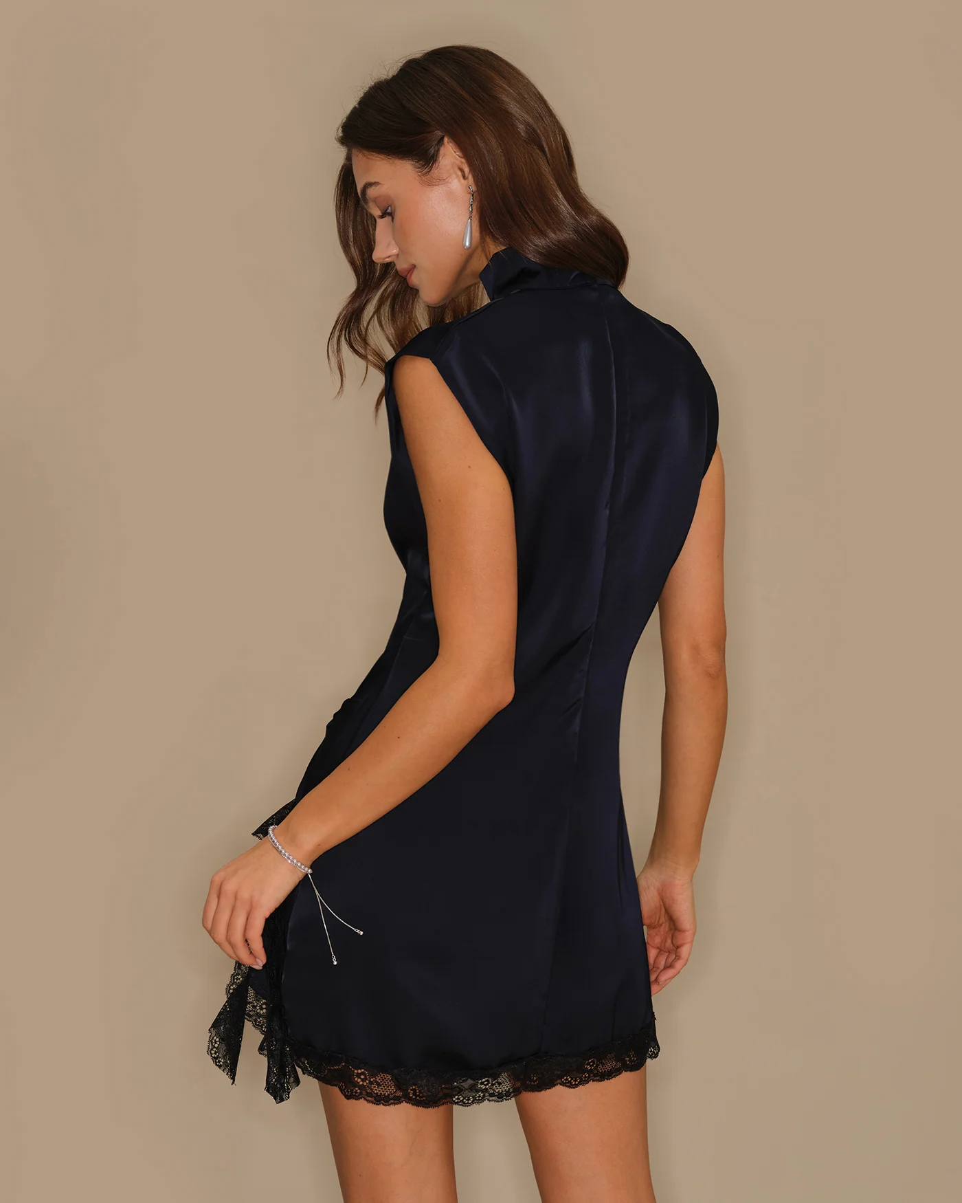 Blue Turtle Lace Tunic Mini Dress - Image 4