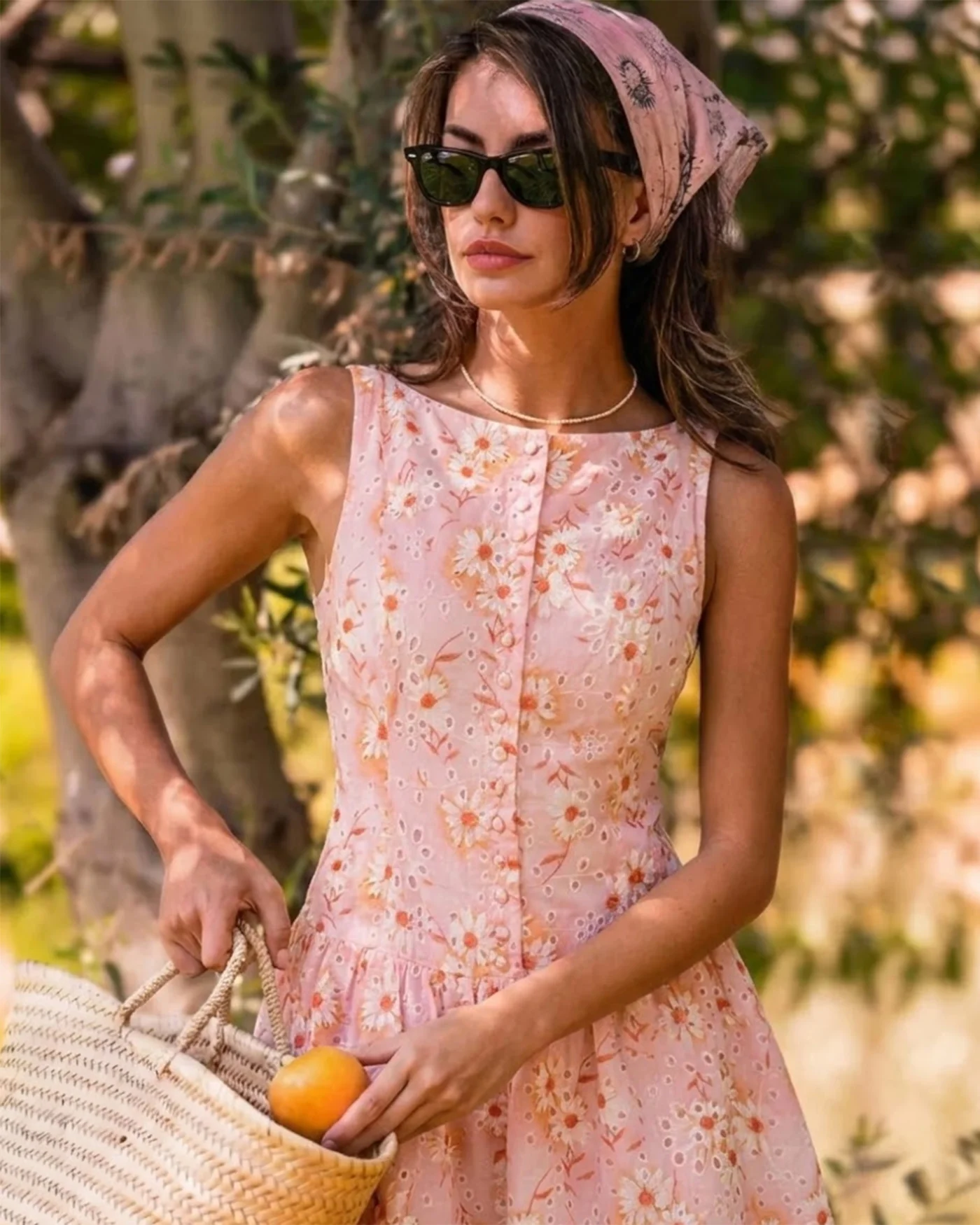 Boat Neck Floral Mini Dress - Image 3