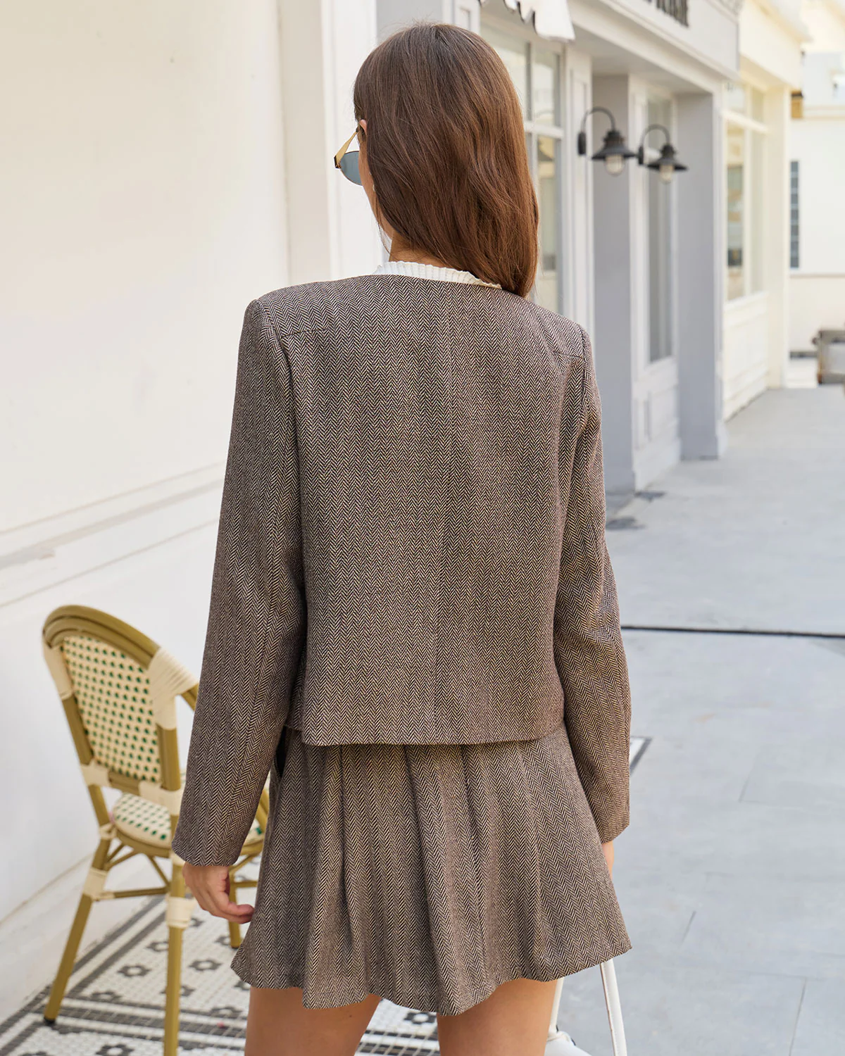 Brown Button Pockets Jacket - Image 3