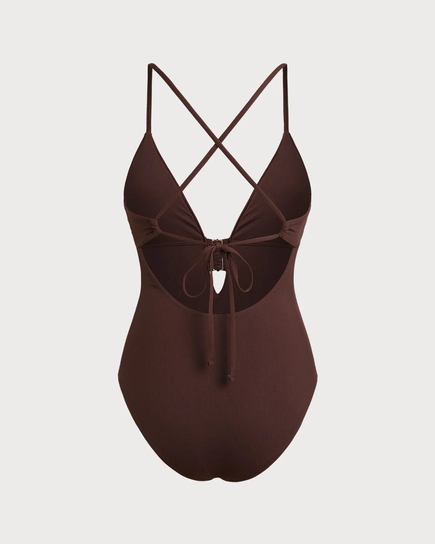 Brown Cut Out One Piece Swimwear - Image 6