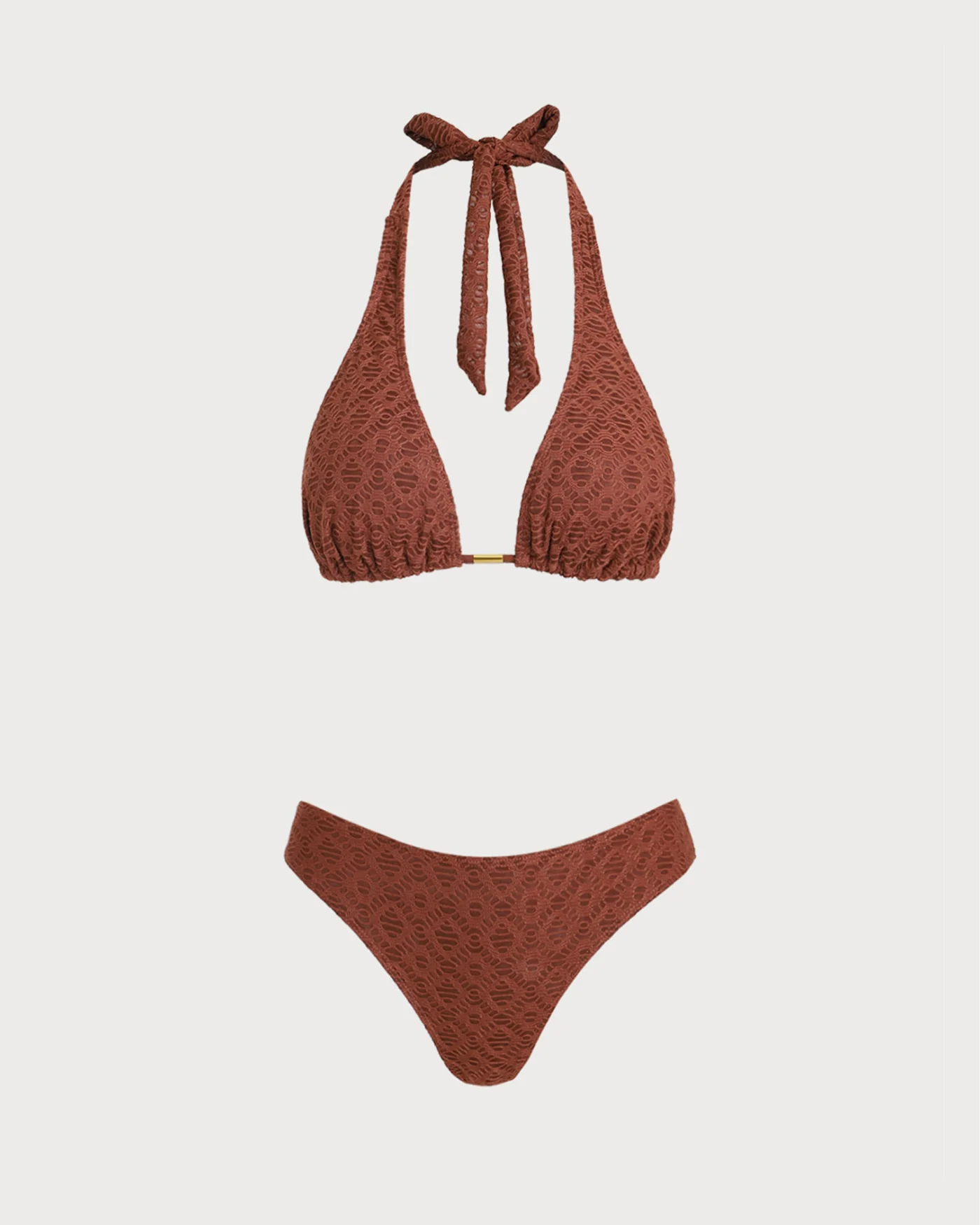 Brown Jacquard Three-Piece Set - Image 3