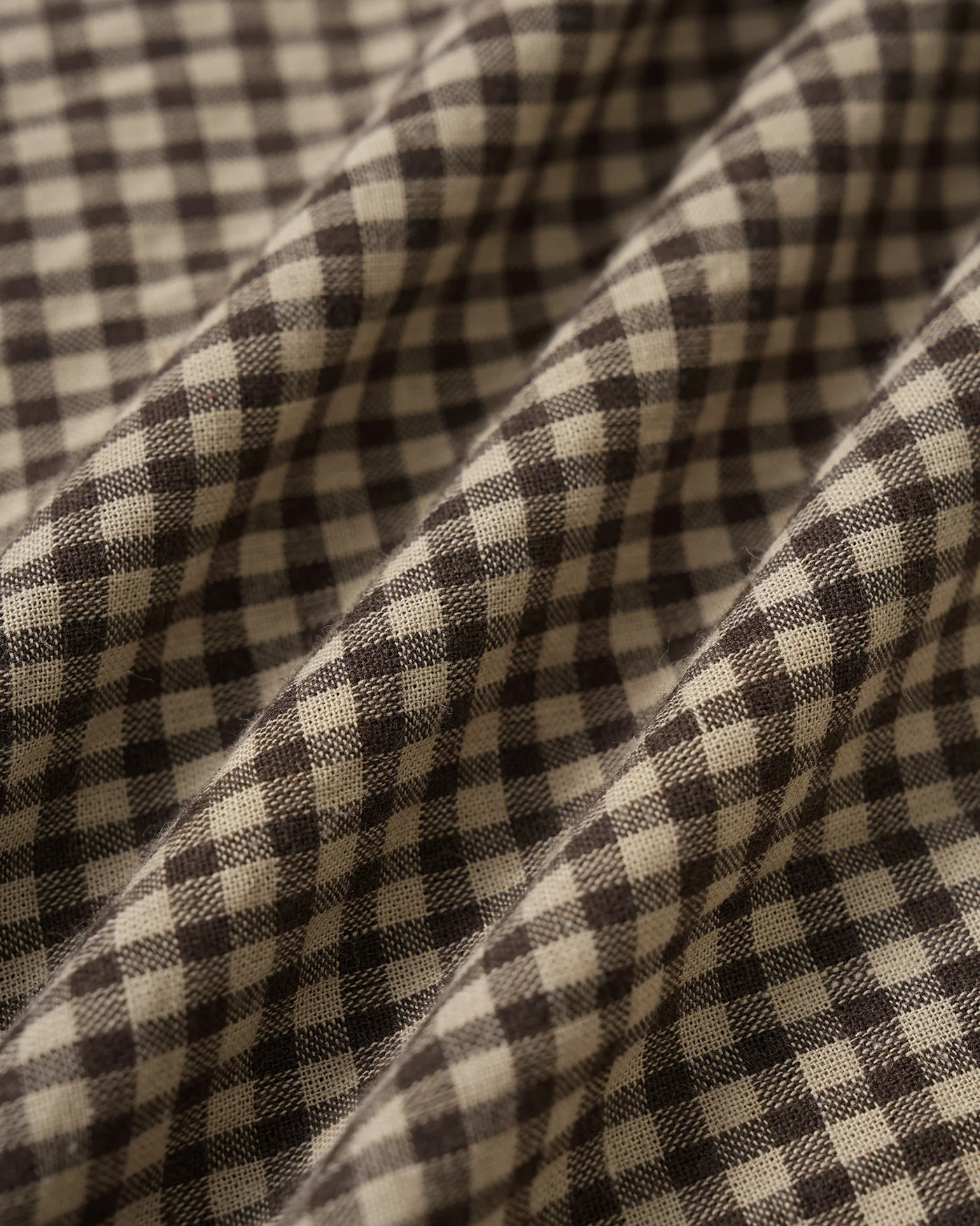 Brown Gingham Collar Cotton Mini Dress - Image 7