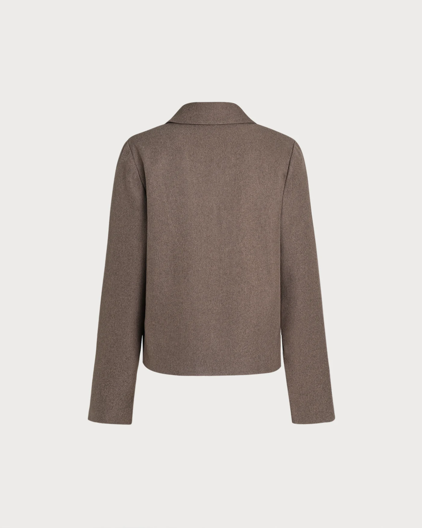 Brown Single Breasted Solid Jacket - Image 6
