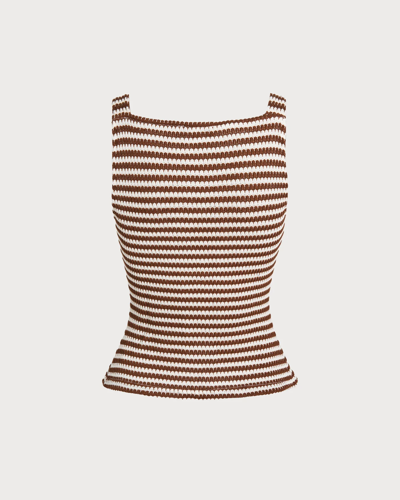 Brown Square Neck Tank Top - Image 7