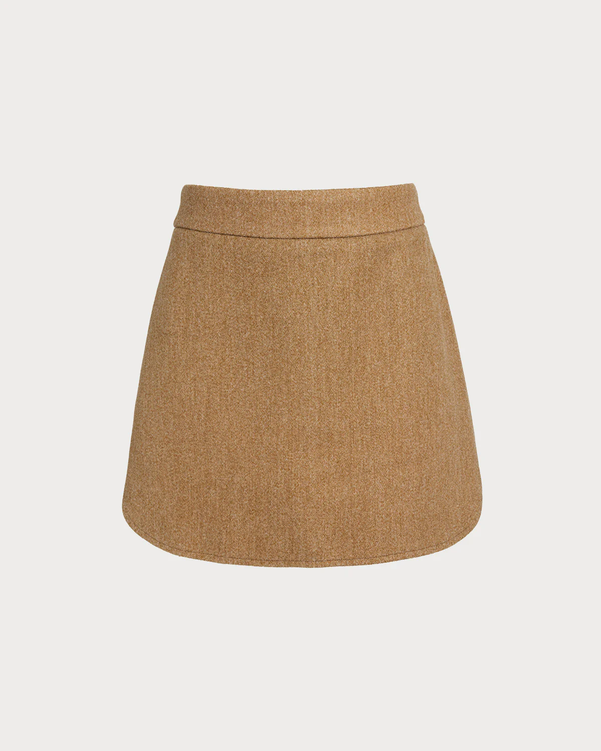 Caramel Natural Waisted A-Line Mini Skirt - Image 6