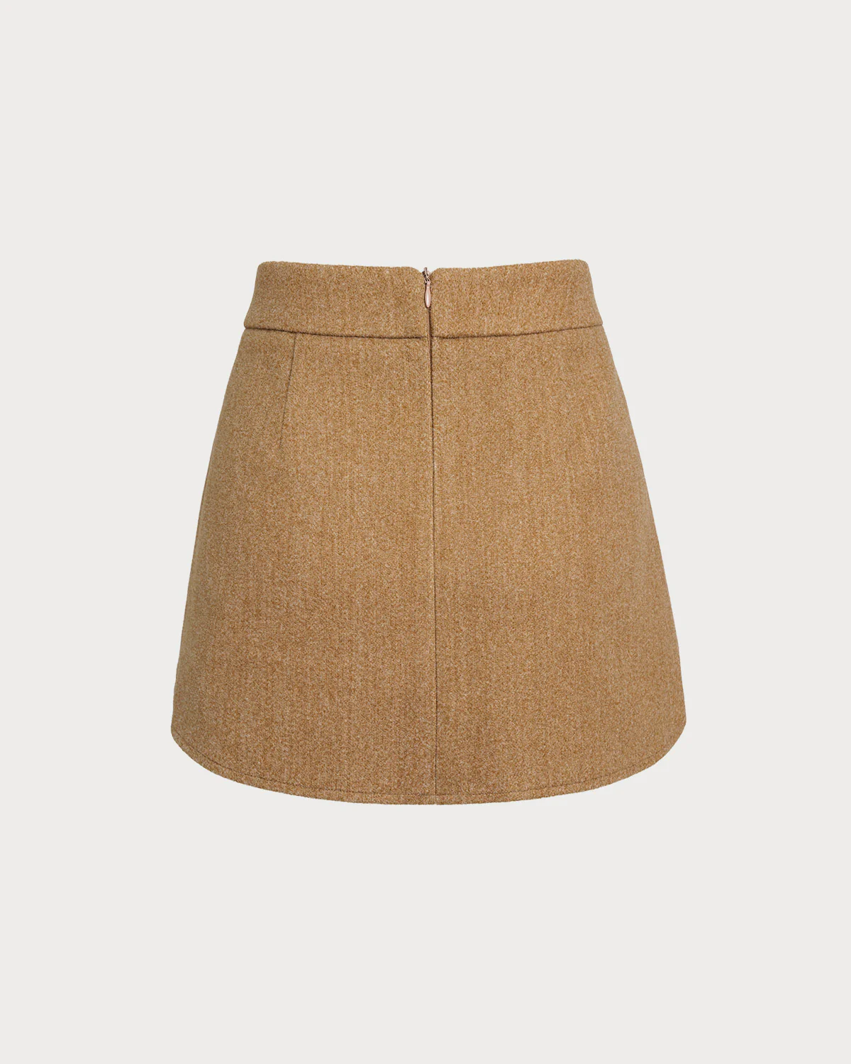 Caramel Natural Waisted A-Line Mini Skirt - Image 7