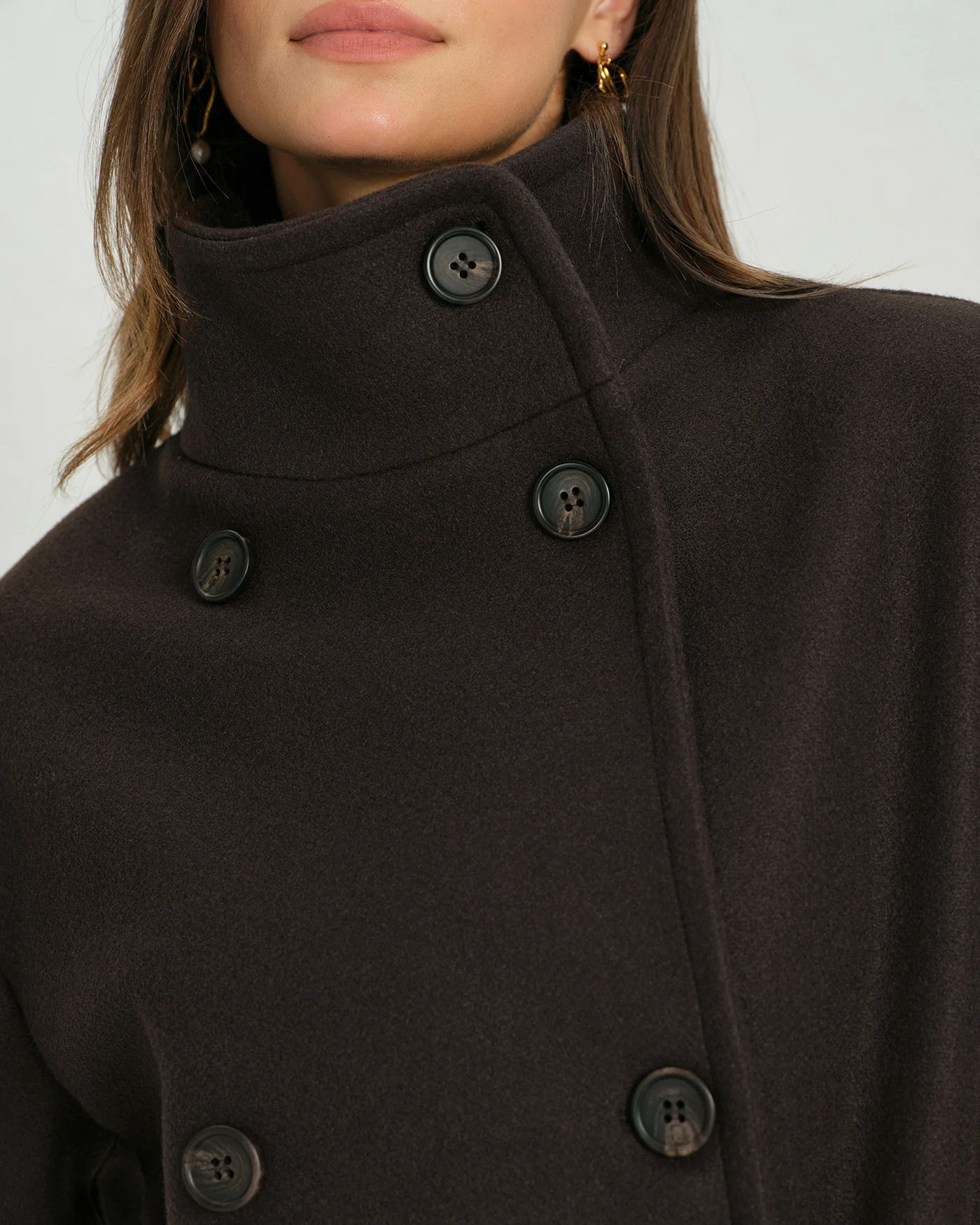 Coffee Belted Pocket Trench Coat - Image 2