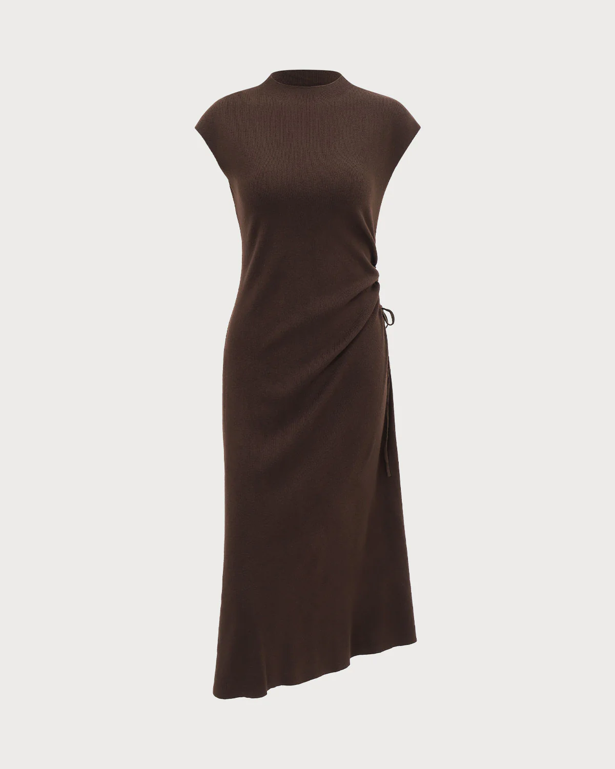 Coffee Bodycon Reversible Sweater Dress - Image 6