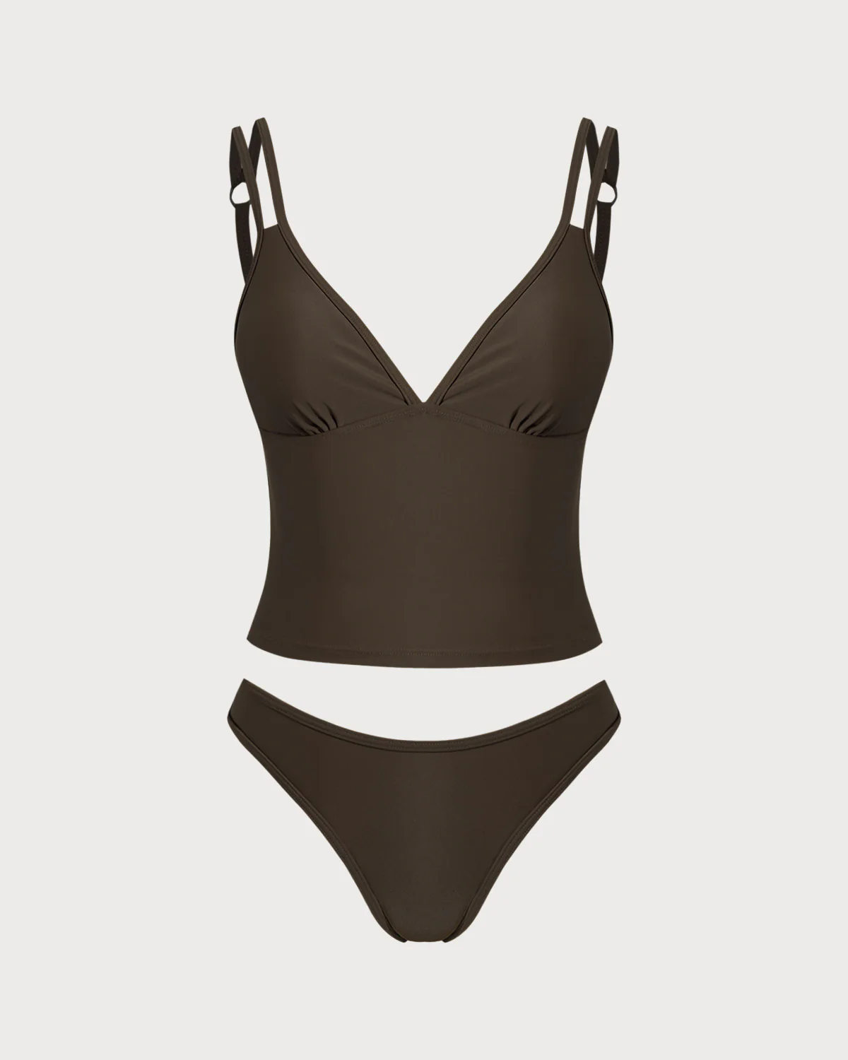 Coffee High Stretch Tankini Set - Image 2