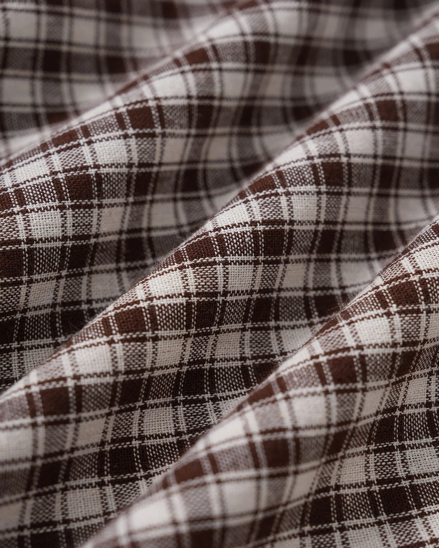 Coffee Gingham Puffed Sleeve Mini Dress - Image 8