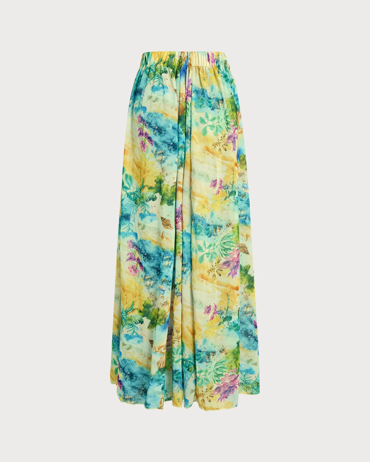 Floral Elastic Waist Cover-up - Image 2