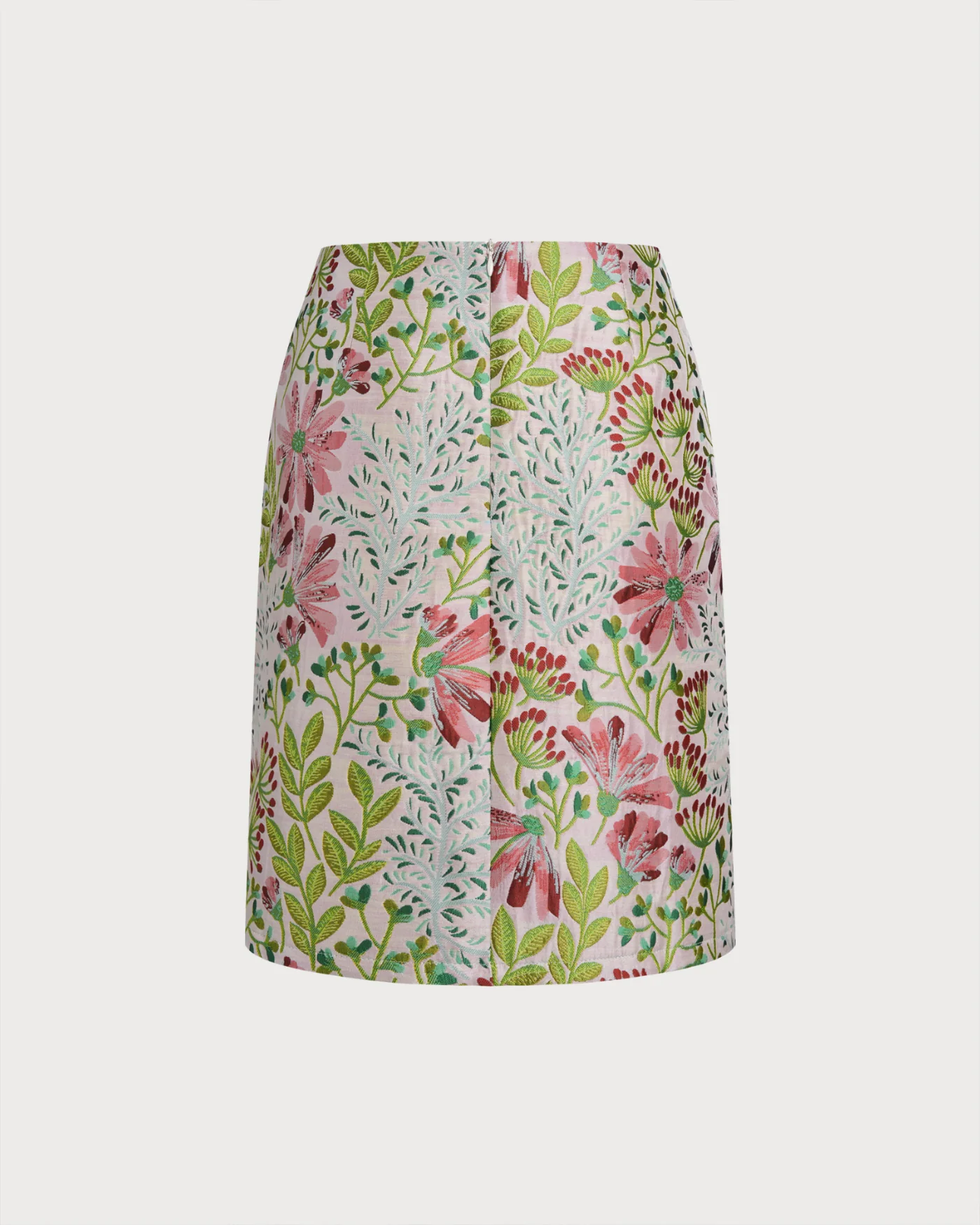 Floral Zipper Straight Skirt - Image 2
