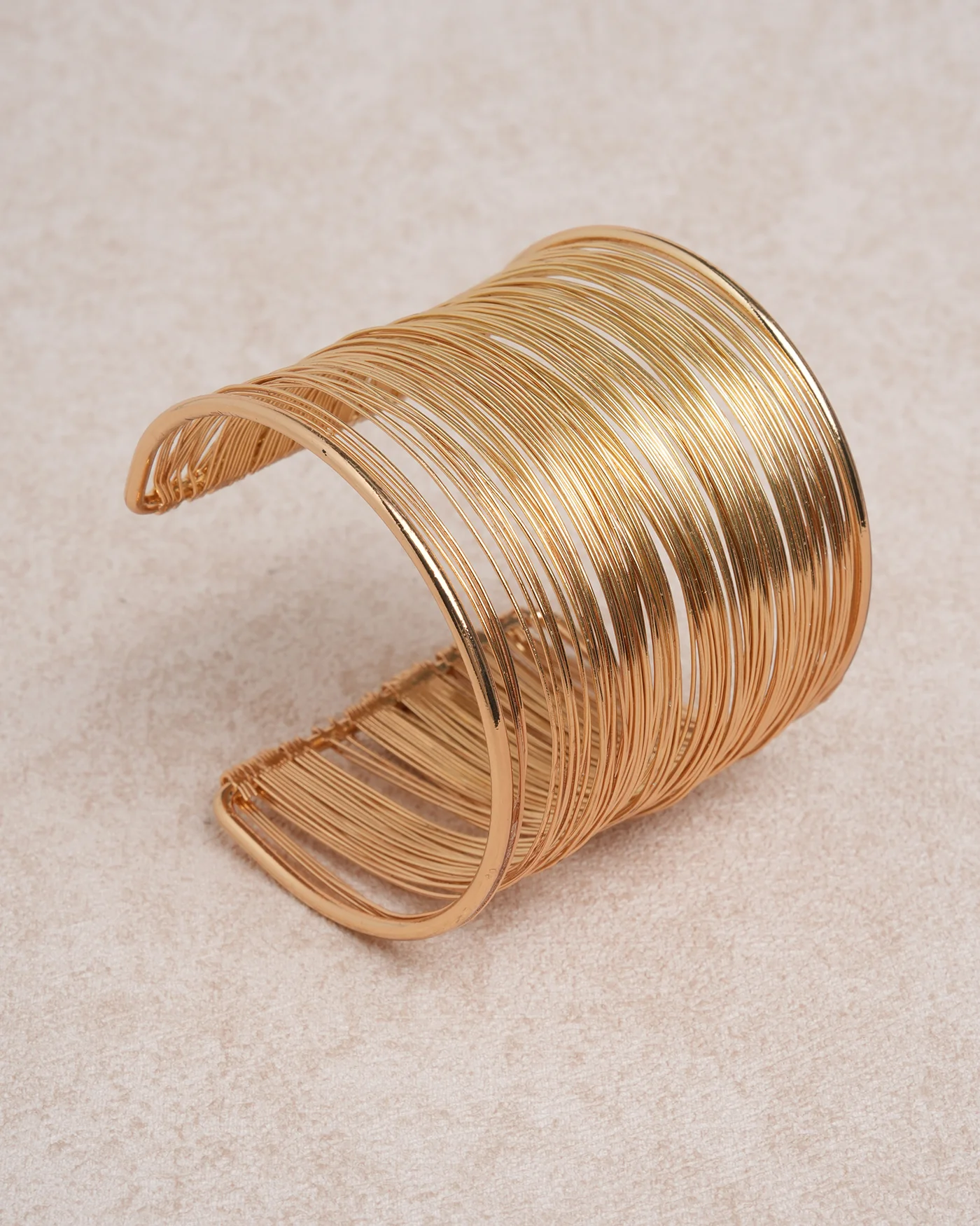 Gold Double Layered Open bracelet - Image 3