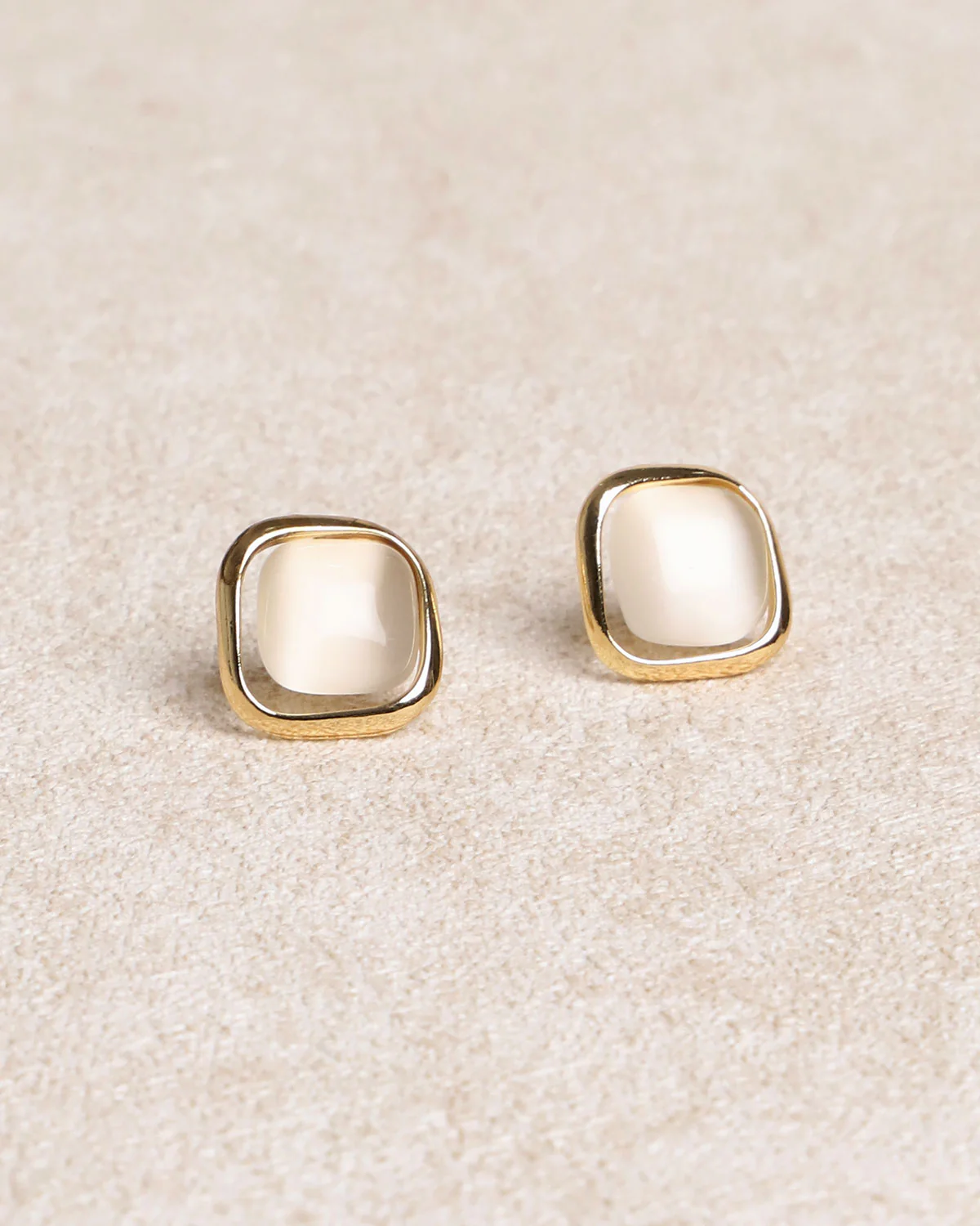 Gold Opal Earrings - Image 3