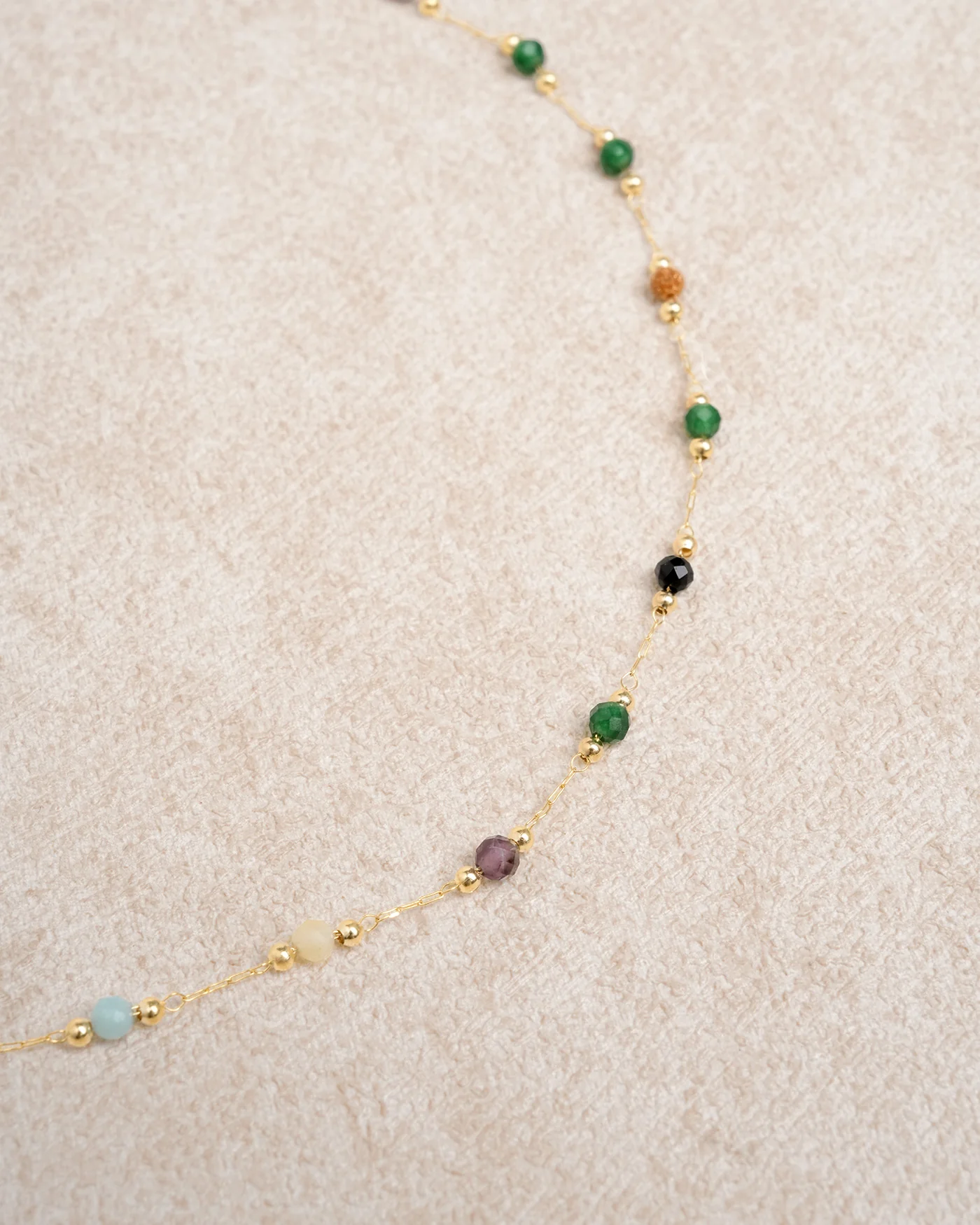 Gold Spacer Bead Necklace - Image 2