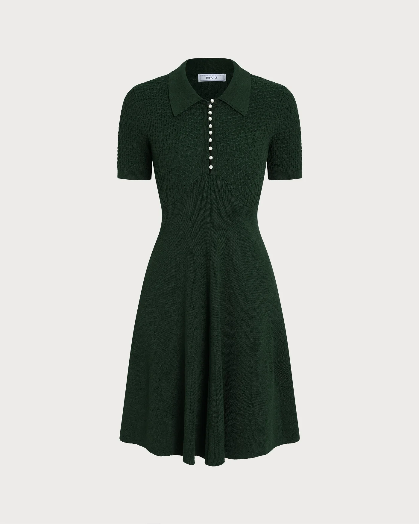 Green Collar Sweater Dress - Image 9