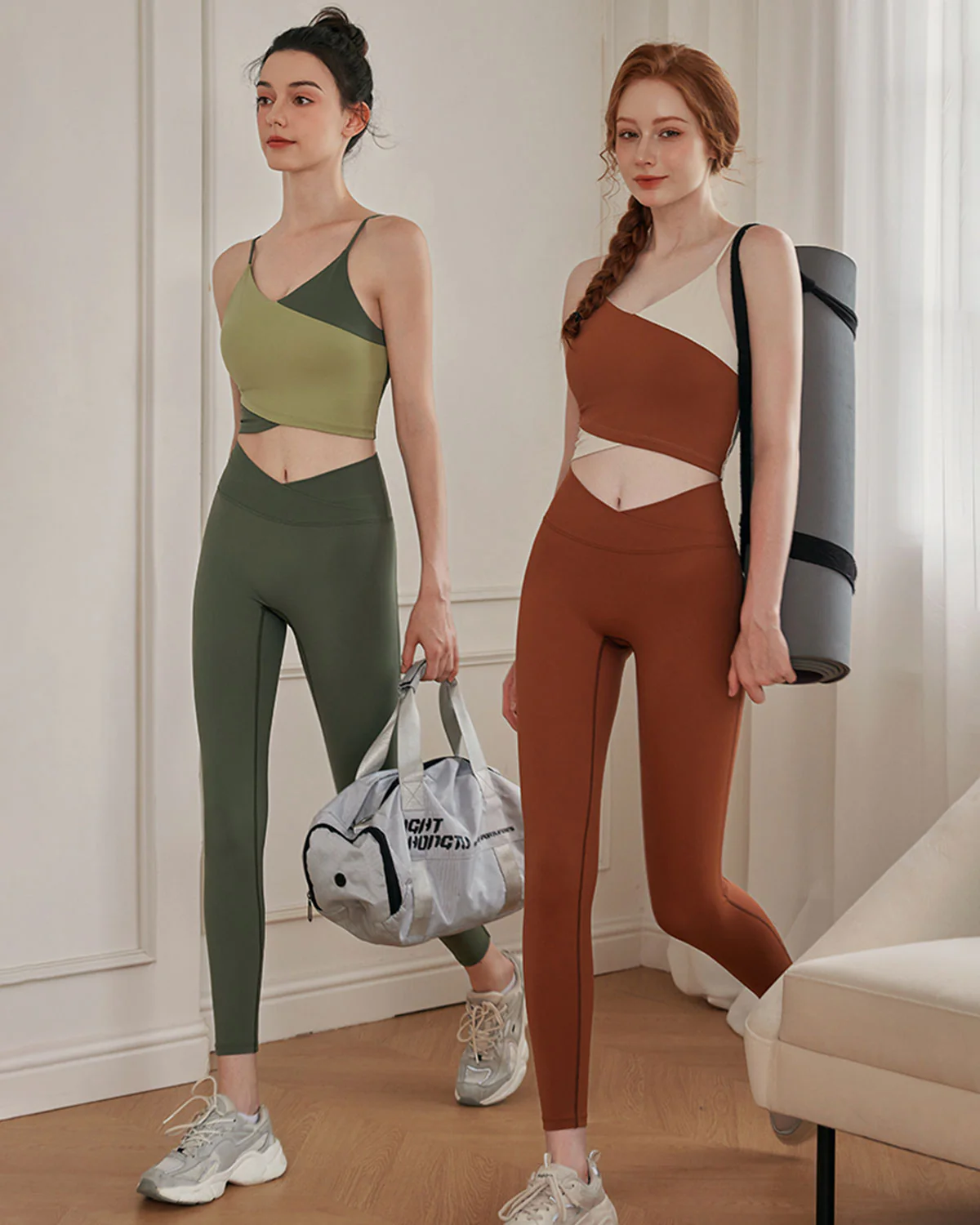 Green Contrast Camis - Medium Support - Image 3
