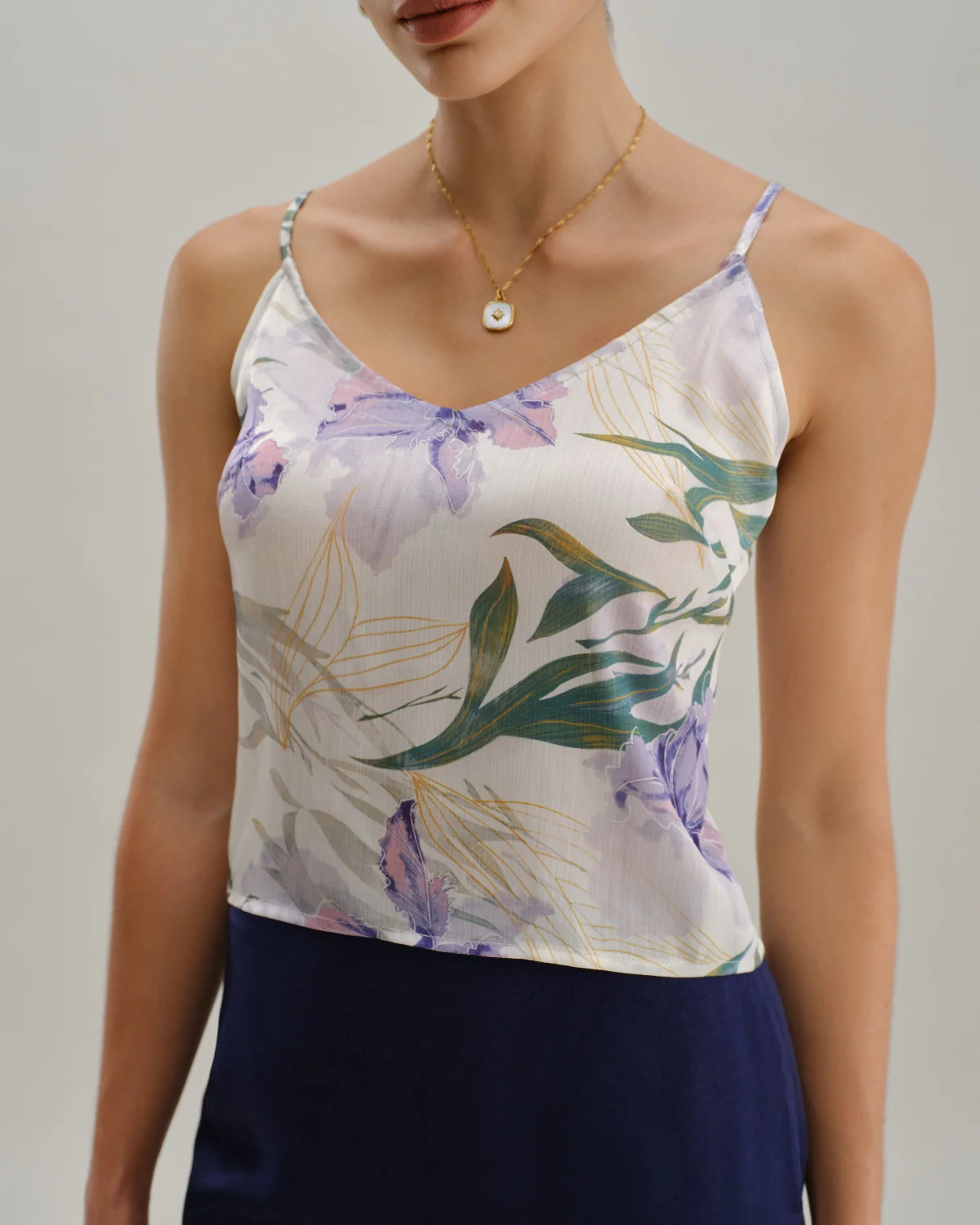 Green Floral Backless Camisole - Image 7