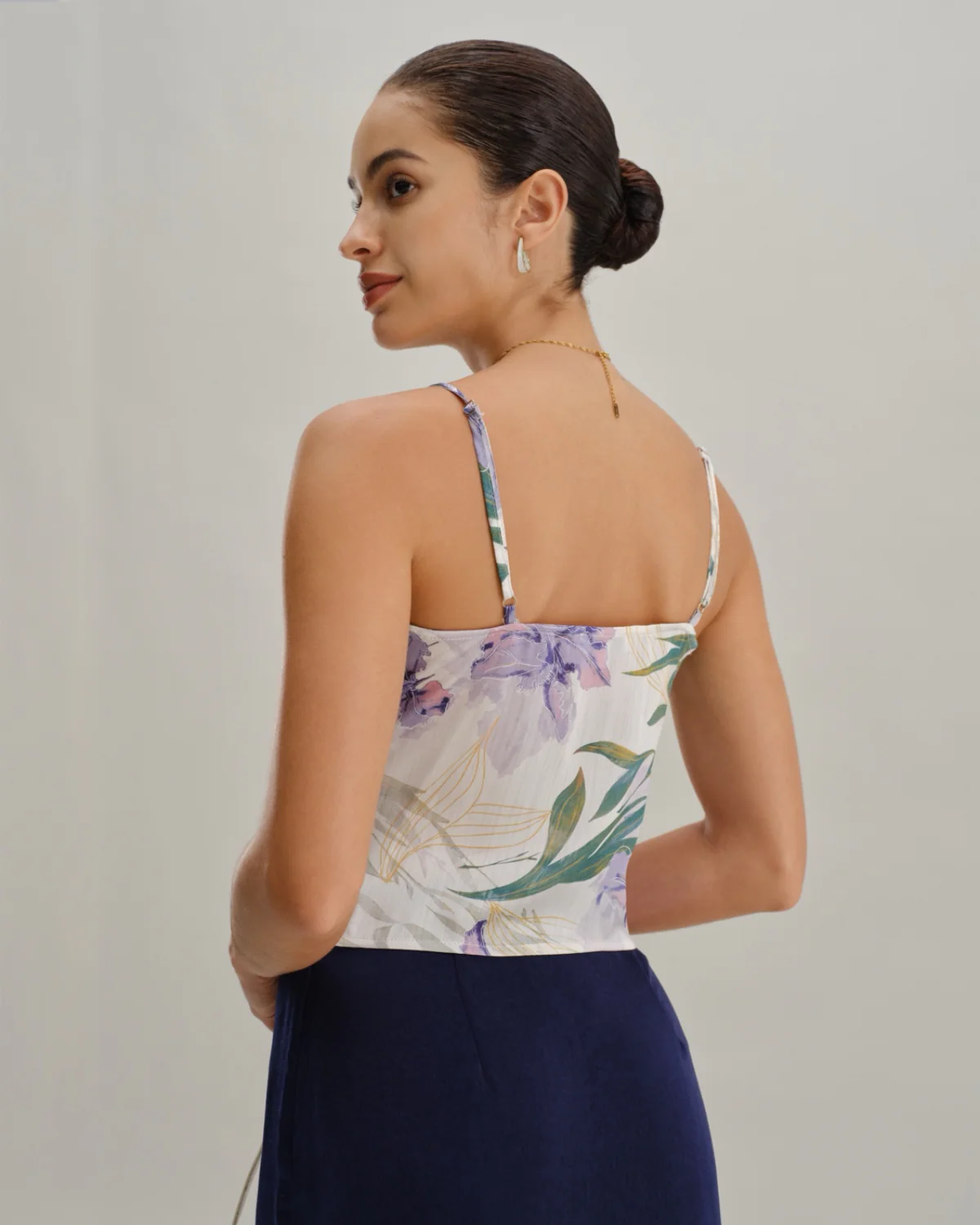 Green Floral Backless Camisole - Image 8