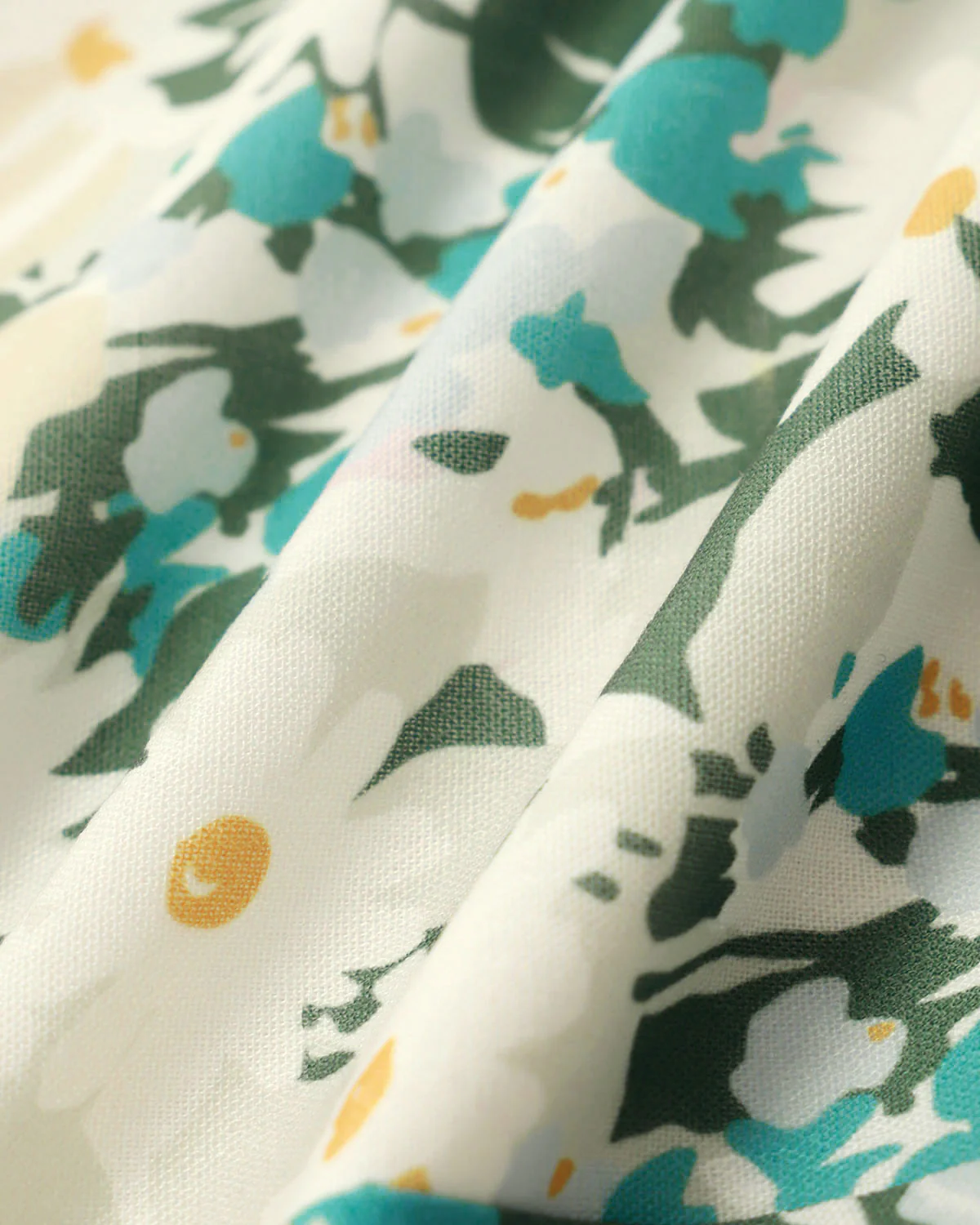 Green Floral Plant Sleeveless Mini Dress - Image 8