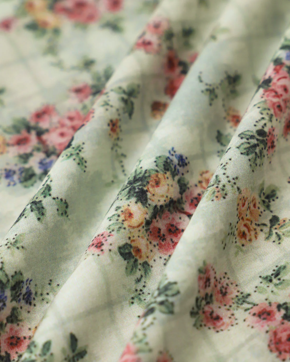 Green Floral Sweetheart Neck Pleated Slip Midi Dress - Image 7
