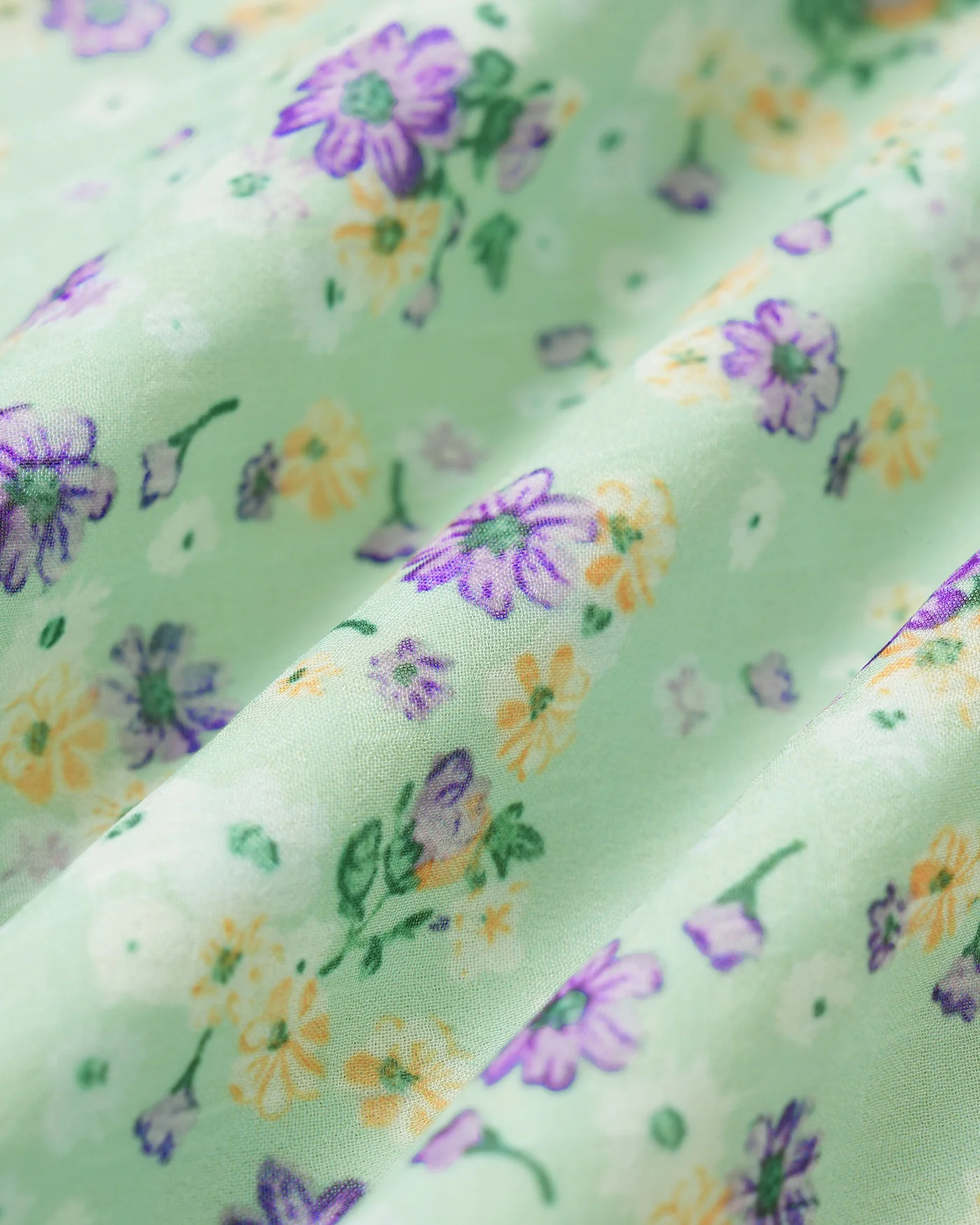 Green Floral Tie Straight Skirt - Image 3