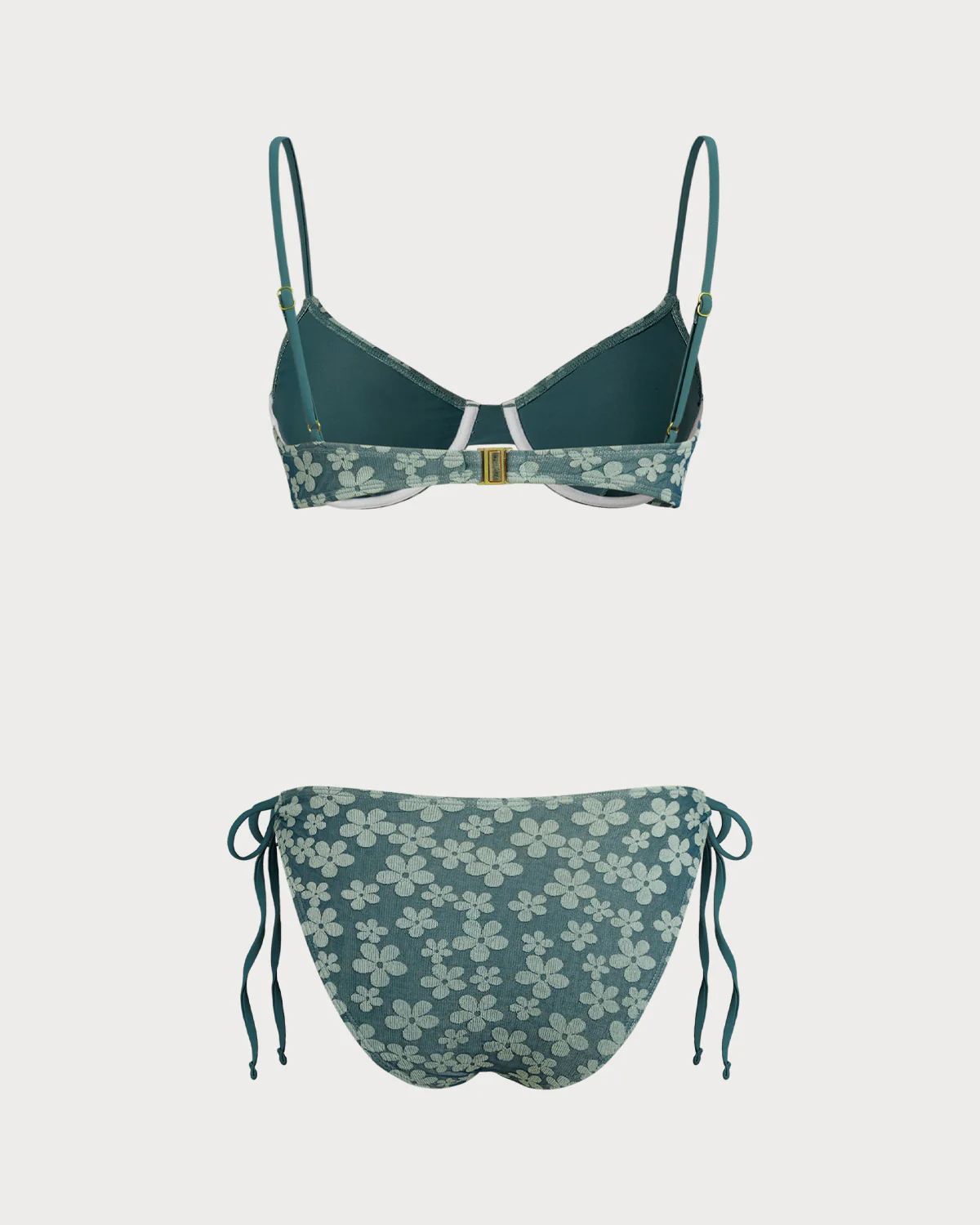 Green Floral Underwire Bikini Set - Image 4