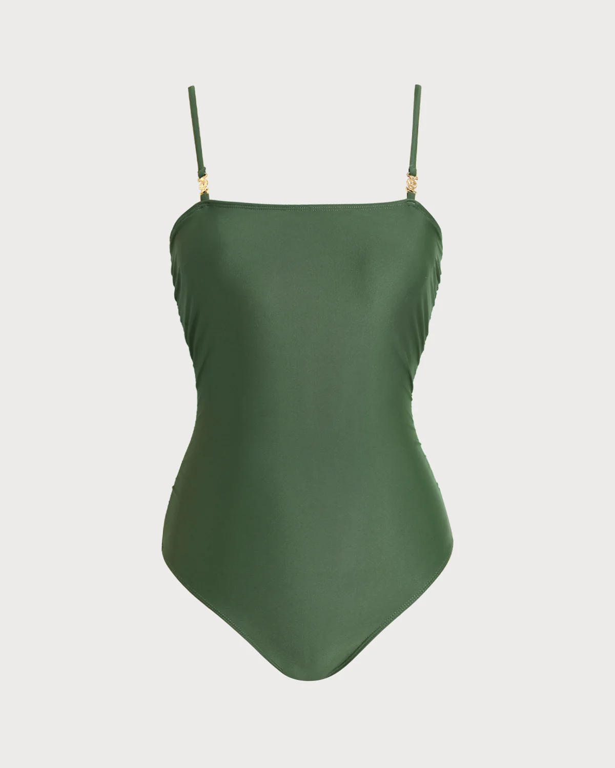 Green High Stretch One Piece Swimwear - Image 2