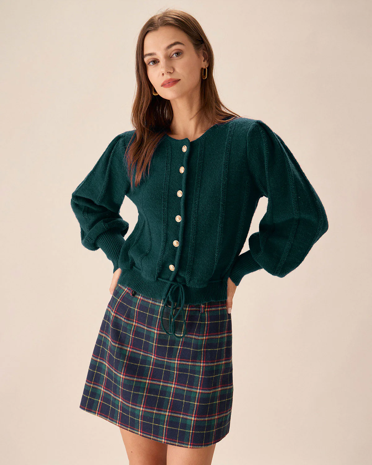 Green Lantern Sleeve Knit Cardigan - Image 3