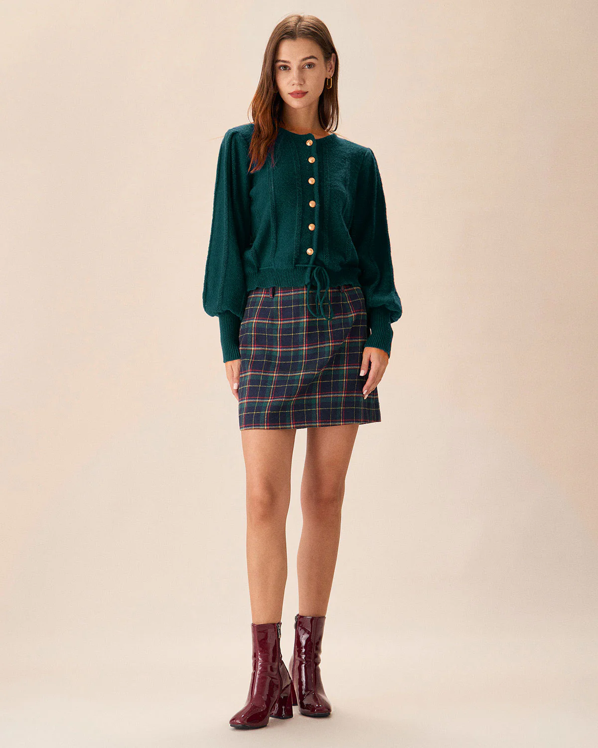 Green Lantern Sleeve Knit Cardigan - Image 4