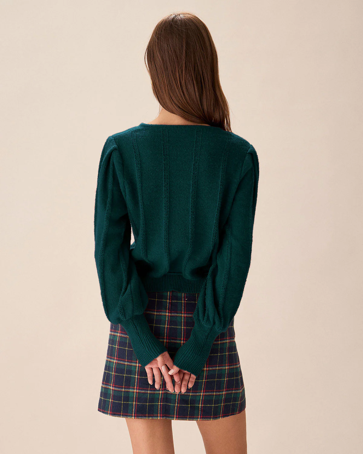 Green Lantern Sleeve Knit Cardigan - Image 5