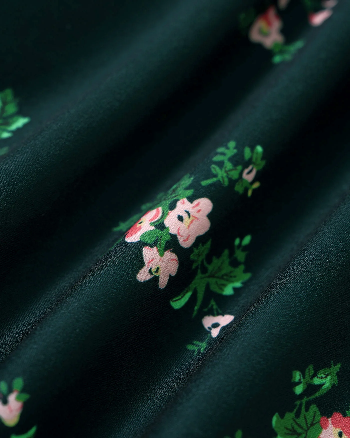 Green Puffed Sleeve Floral Midi Dress - Image 10