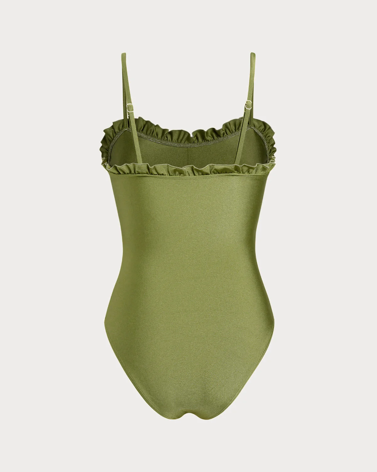 Green Ruffle Bralette One Piece Swimwear - Image 5