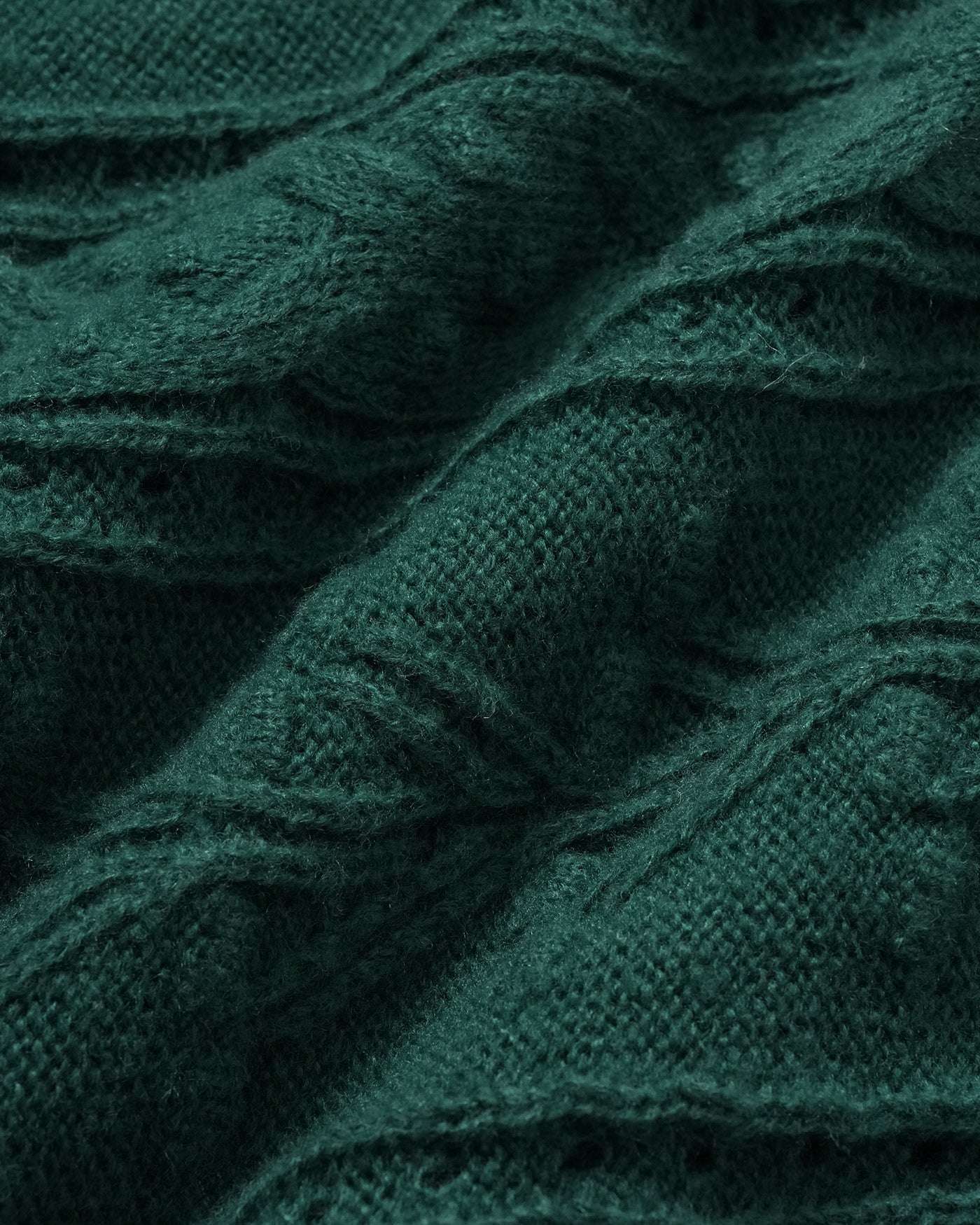 Green Scalloped Lantern Sleeve Sweater - Image 3