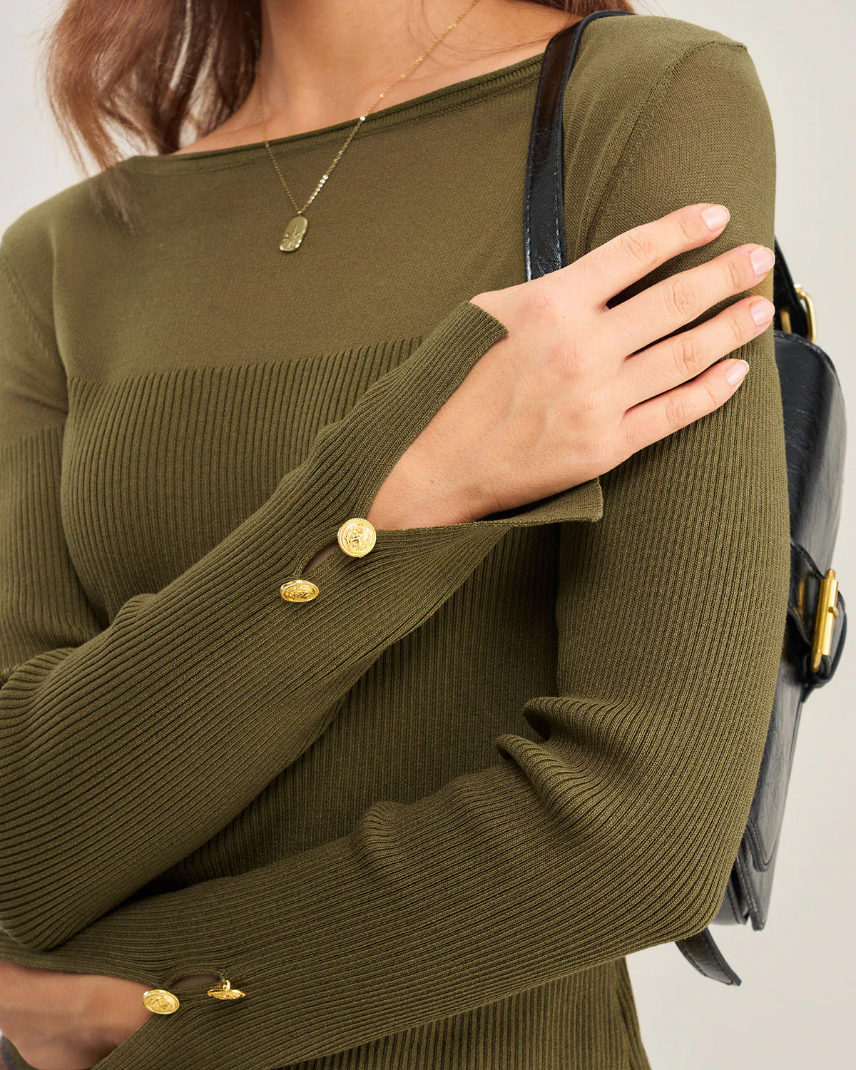 Green See Through Knit Tee - Image 2