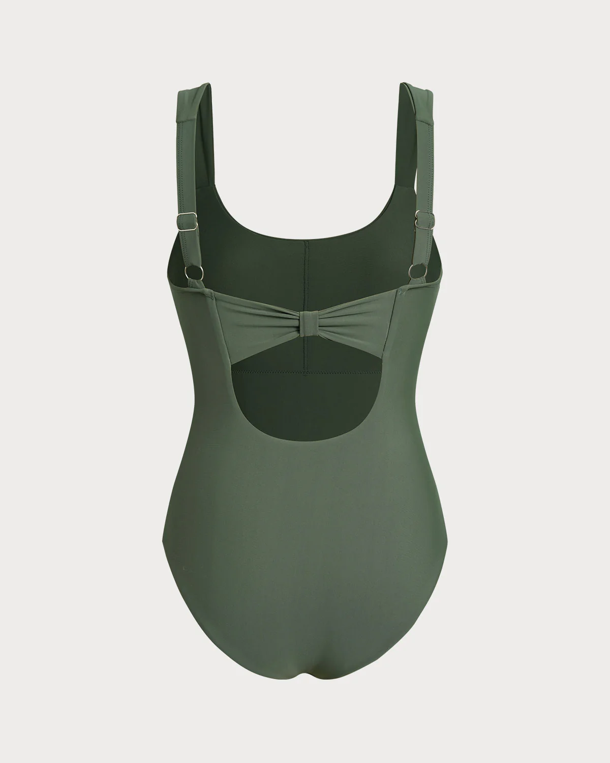 Green U Neck Tummy Control One Piece Swimwear - Image 4