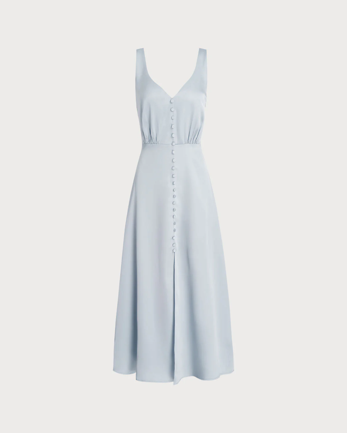 Grey A-Line Sleeveless Maxi Dress - Image 5