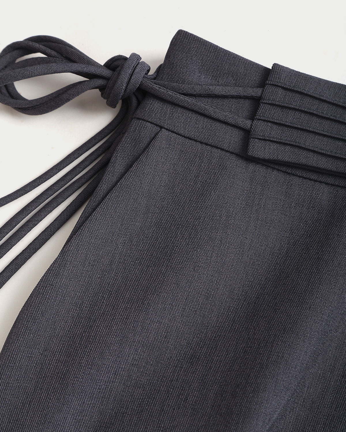 Grey Natural Waisted Casual Straight Pants - Image 8