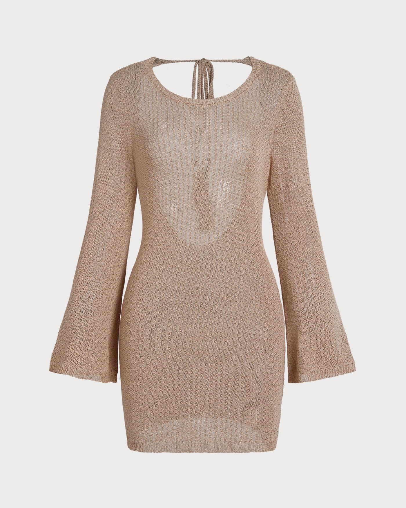 Khaki Bell Sleeve Cover-up - Image 5
