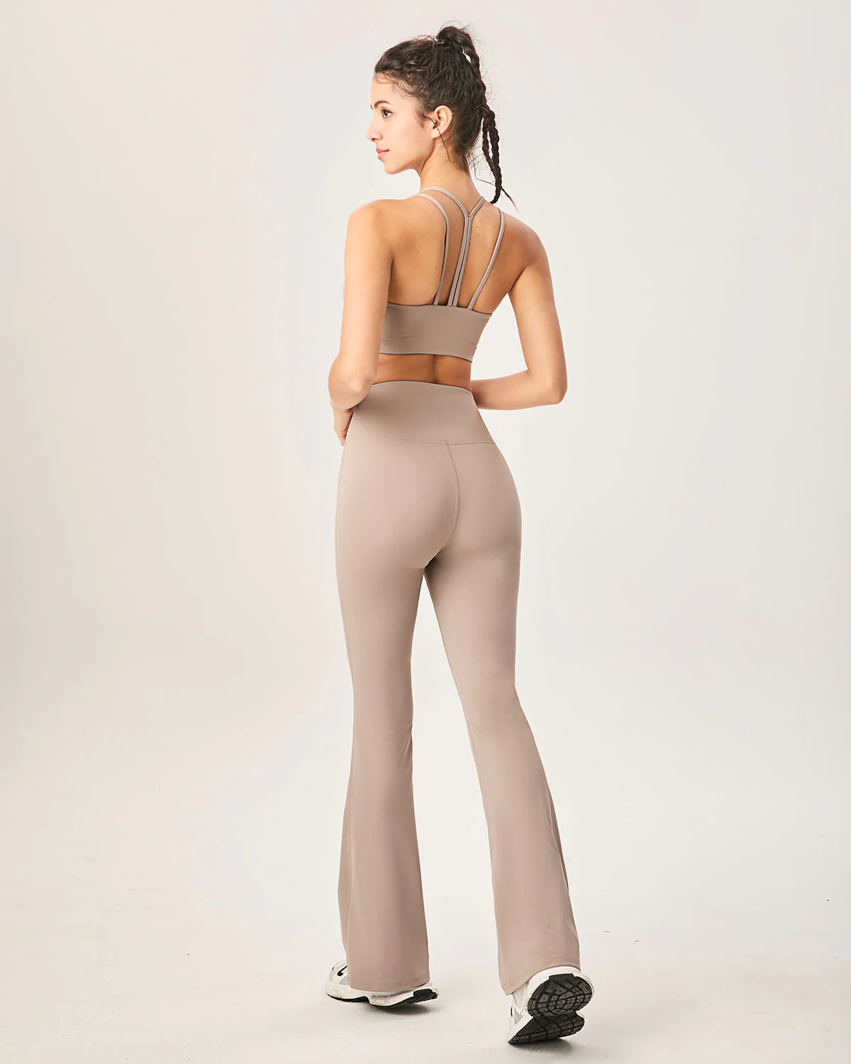 Khaki High Waisted Sleek Leggings - Image 3