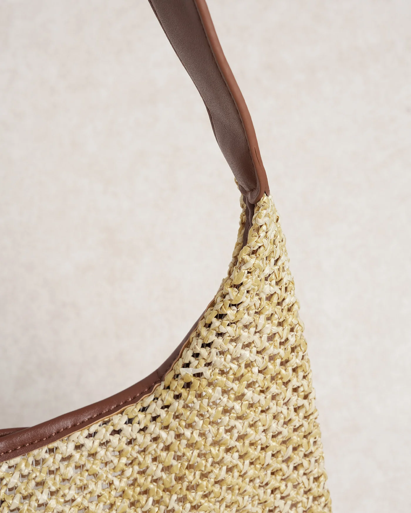 Khaki Straw Weaving Handbag - Image 3