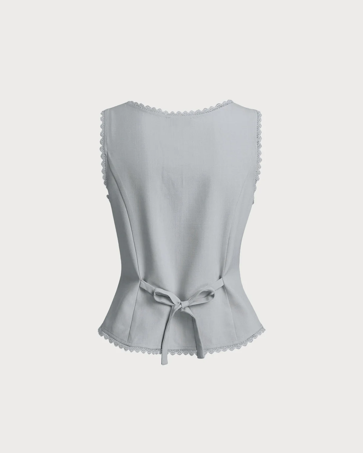 Light Blue Single Breasted Vest - Image 6
