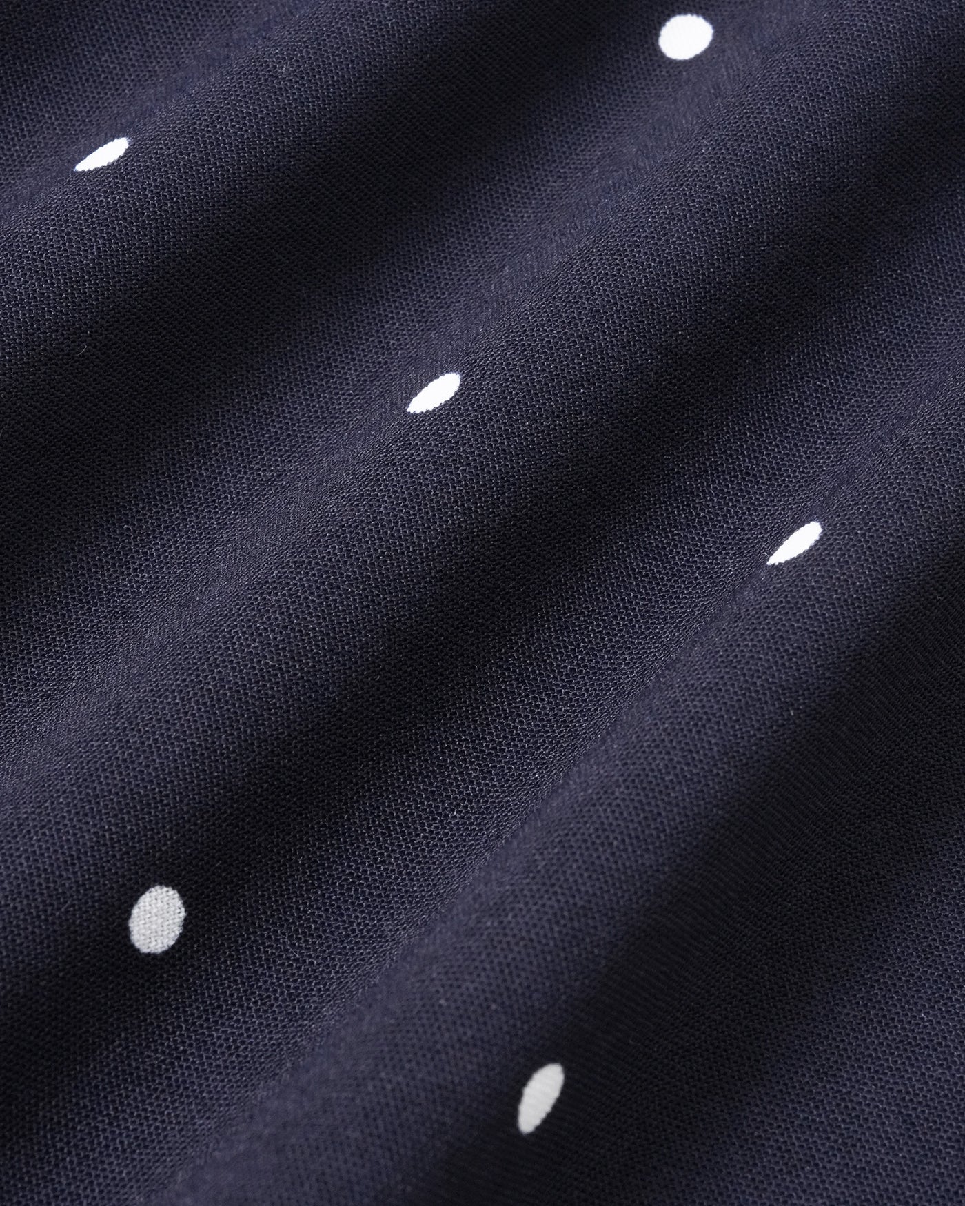 Navy Polka Dot Slit Midi Skirt - Image 12