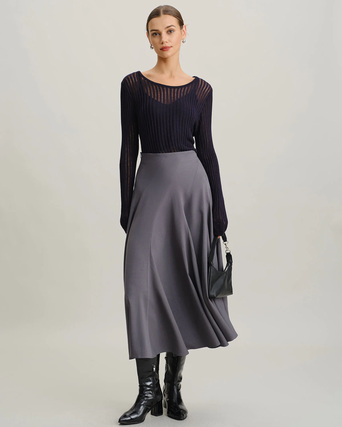 Navy Pullover Sweater Two-Piece Set - Image 2