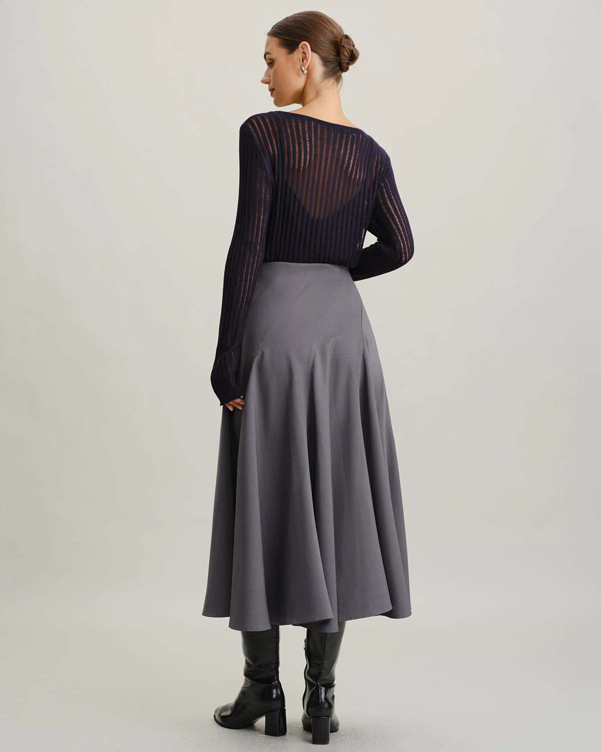 Navy Pullover Sweater Two-Piece Set - Image 4