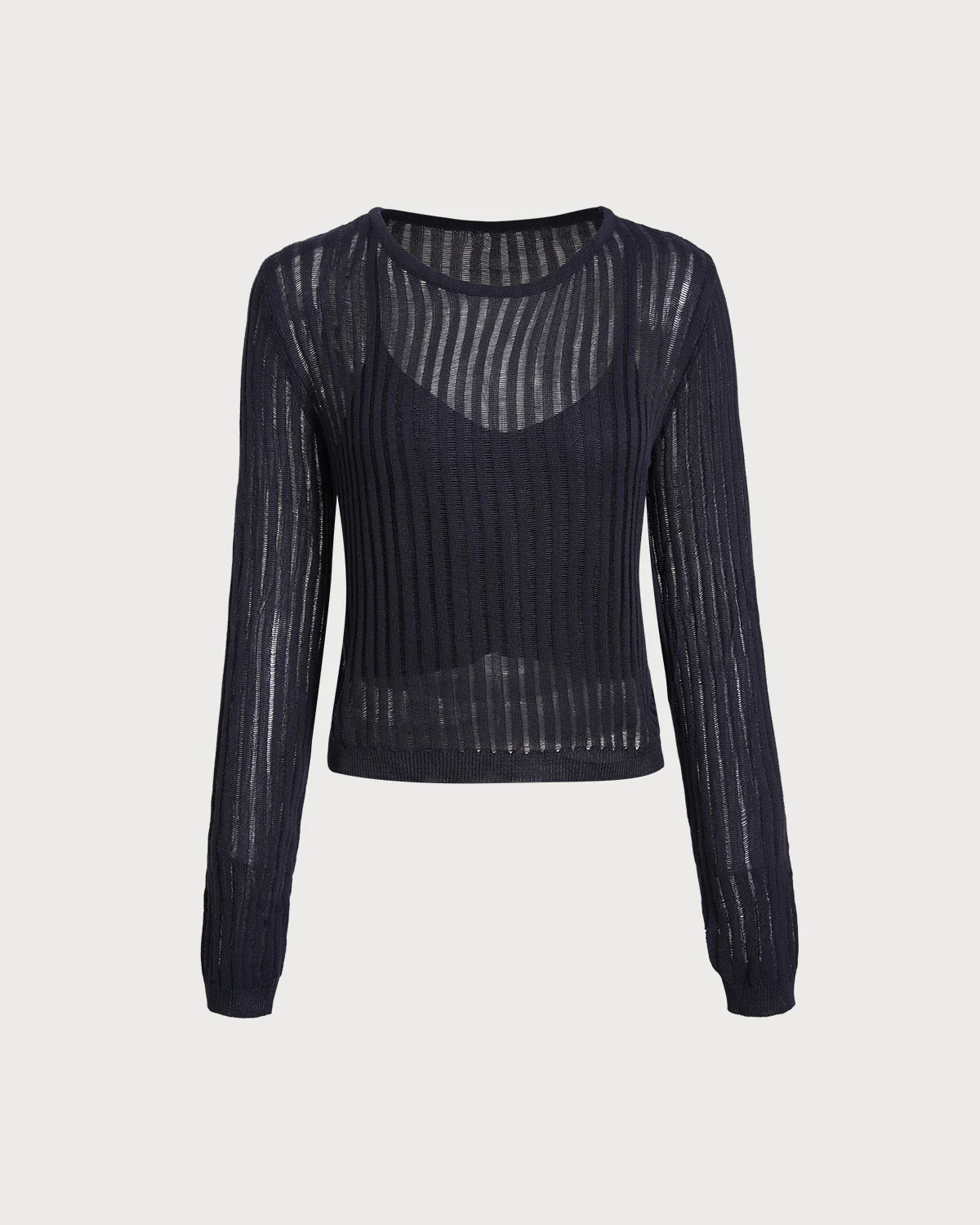 Navy Pullover Sweater Two-Piece Set - Image 5