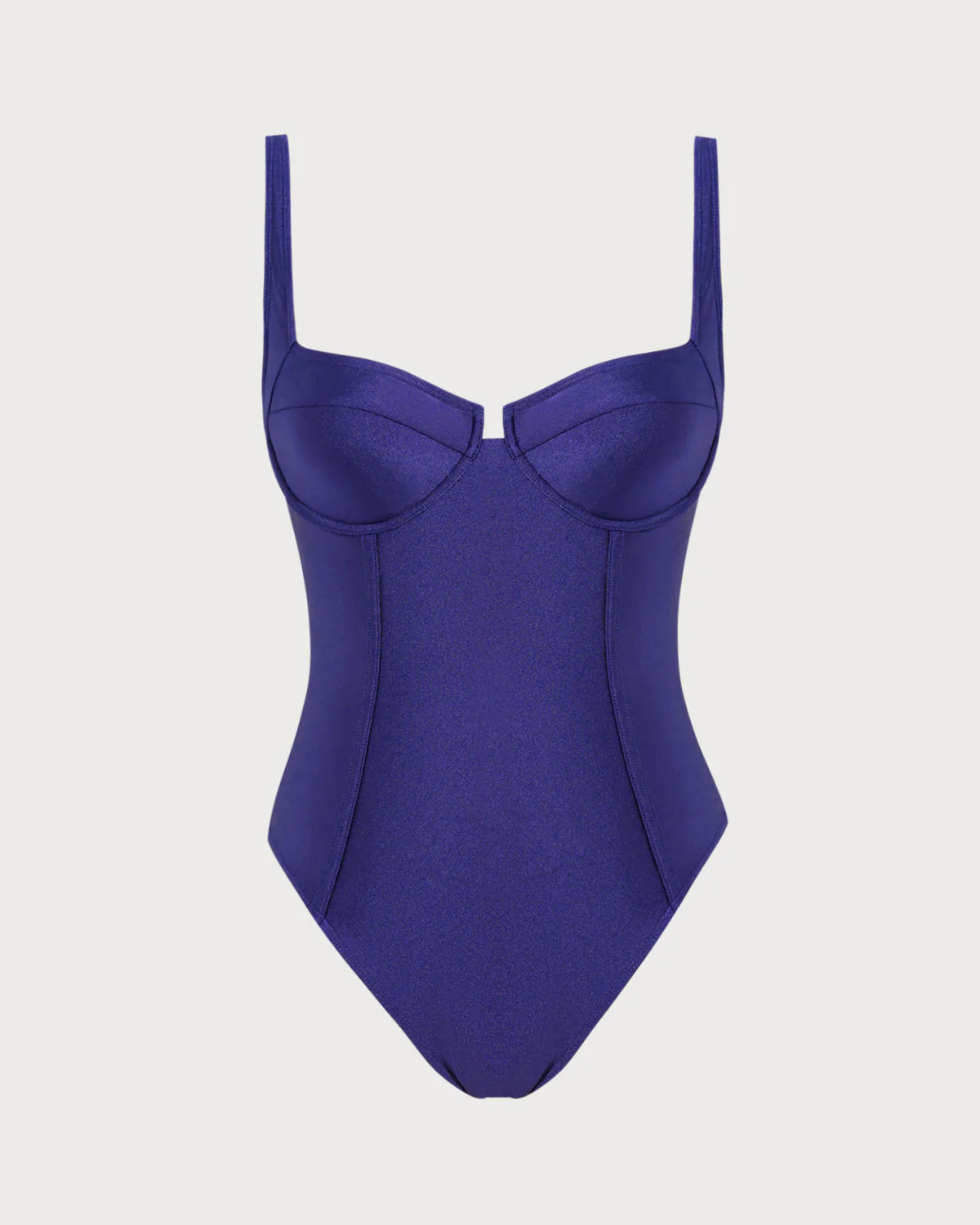 Navy Underwire One Piece Swimwear - Image 2