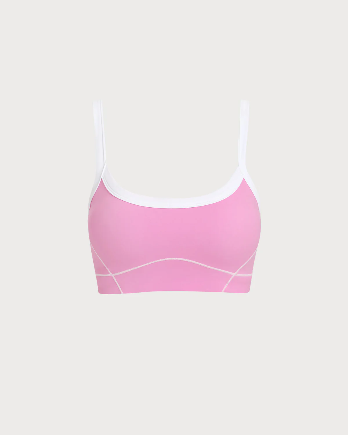 Pink Contrast Yoga Tank Top - Image 5